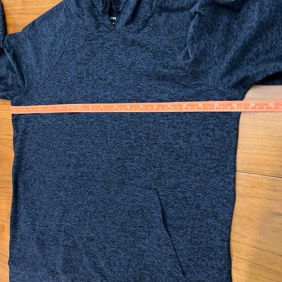 Outdoor Voices Hoodie Soft Cloud Knit Navy Thumb Holes Kangaroo Pocket Popover - Picture 7 of 13